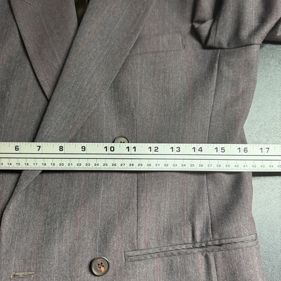 LNWOT Webster Von Furstenberg Burgundy Mens Double Breasted Suit 36R 29W - Picture 11 of 12